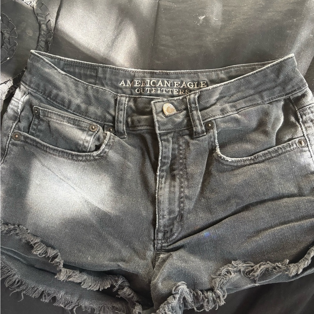 American Eagle Black Denim Shorts